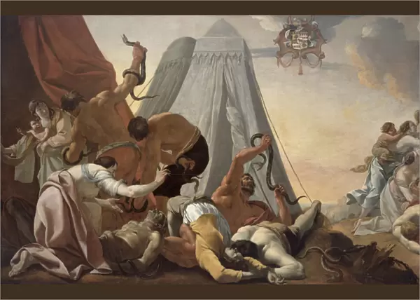 Israelites Afflicted with the Brazen Serpent (oil on canvas)