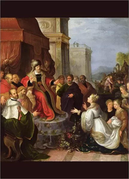Solomon and the Queen of Sheba (oil on canvas)