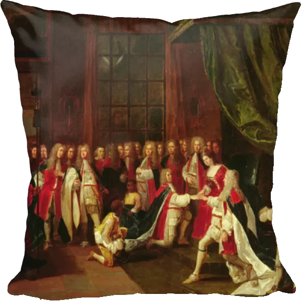 Queen Anne and the Knights of Garter, c. 1720s (oil on canvas)