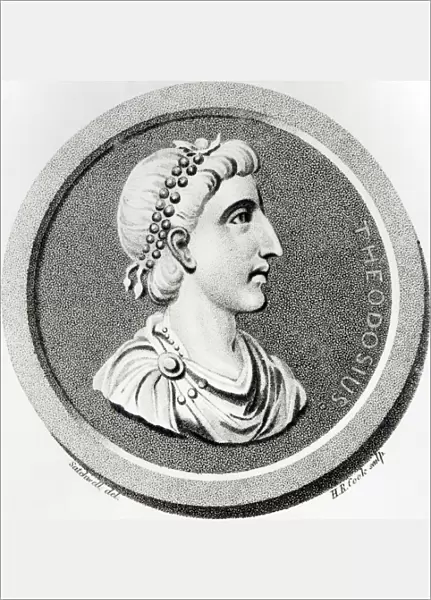 Portrait of Theodosius, from The History of the Decline and Fall of the Roman Empire