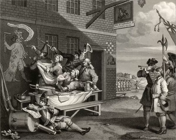 England, engraved by Thomas Phillibrown, from The Works of William Hogarth