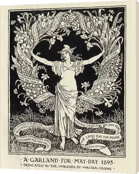 A Garland for May Day, 1895 (litho)