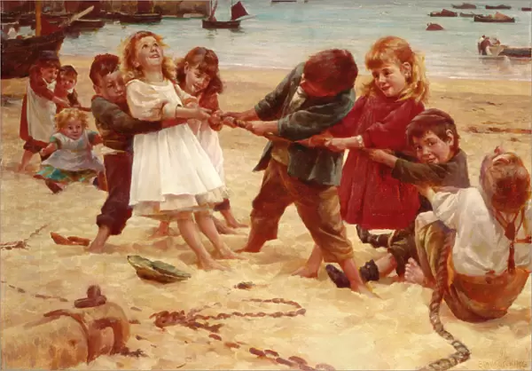 Tug of War, 1891 (oil on canvas)