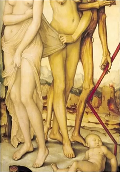 The Three Ages of Man and Death (oil on panel)