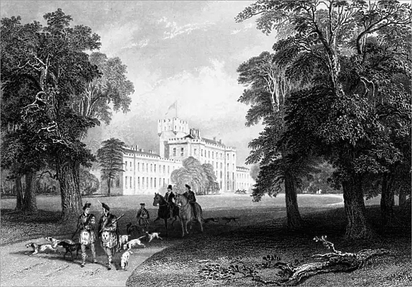 Castle Gordon, engraved by Robert Sands, 1837 (engraving)