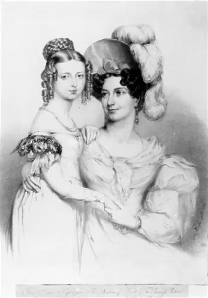 Queen Victoria and her mother Princess Victoria, Duchess of Kent and Strathearn