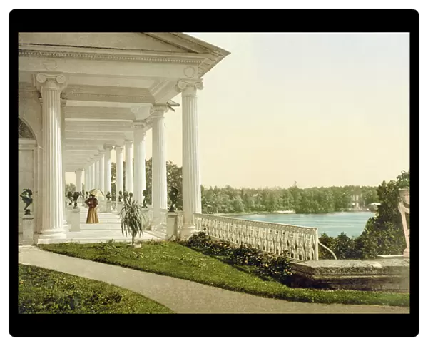 Vintage postcard of the Terrace at Tsarskoye Selo, 1890s (photo)