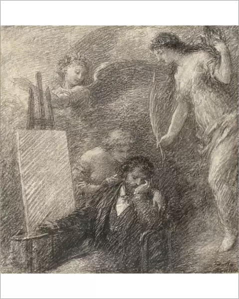 Le Decouragement de l artiste, 1895 (black lithographic crayon)
