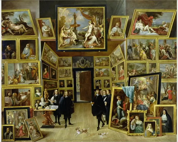 Archduke Leopold Wilhelm (1614-61) in his Picture Gallery, c. 1647 (oil on copper)