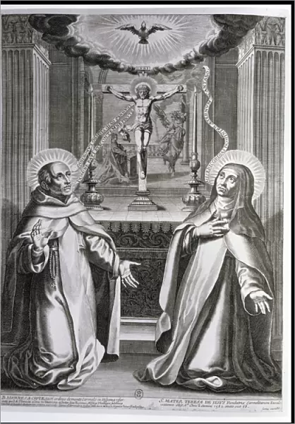 St. John of the Cross and St. Teresa of Avila (engraving)