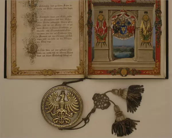 Princes Diploma investing Otto von Bismarck, dated 21st March, 1871 (mixed media)
