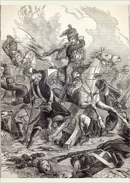 Charge of the Light Brigade, illustration from Cassells Illustrated History