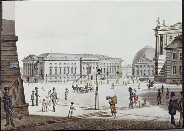 The Opernplatz, Berlin (pen & ink and w  /  c on paper)
