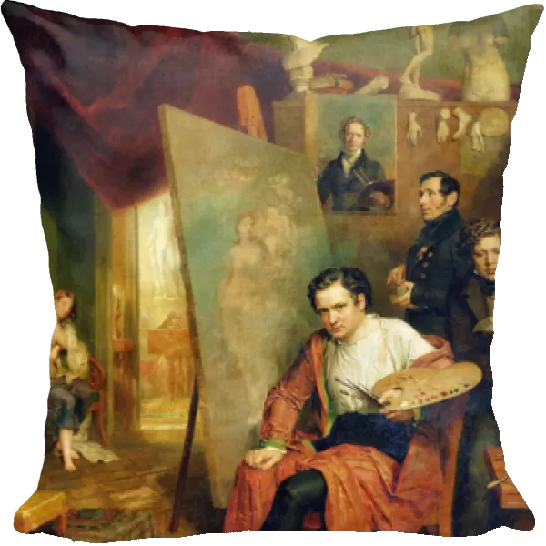 In the studio of the painter, 1832 (oil on canvas)