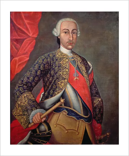Charles III (1716-88) in armour and wearing the Order of the Golden Fleece (oil