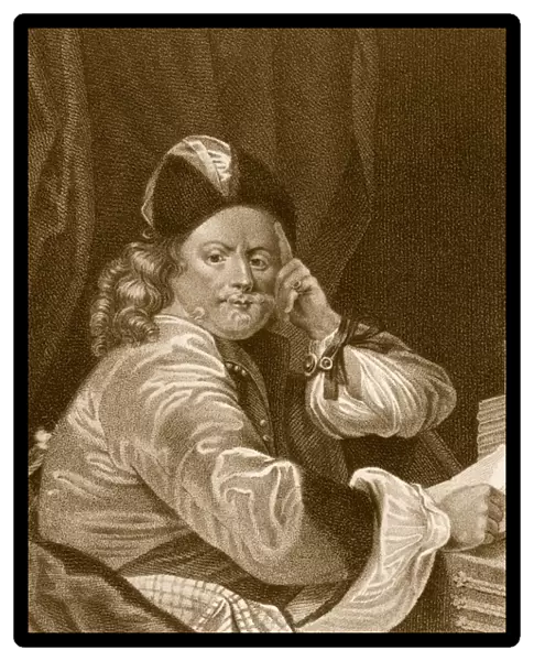 Thomas Killigrew, engraved by J. J Van den Bergh (engraving)
