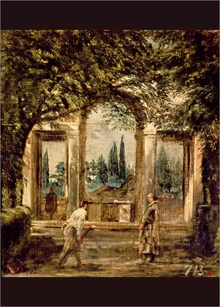 The Gardens of the Villa Medici in Rome, c. 1650-51 (oil on canvas)