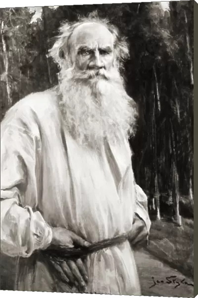 Count Leo Tolstoy, after a painting by Jan Styka (litho)