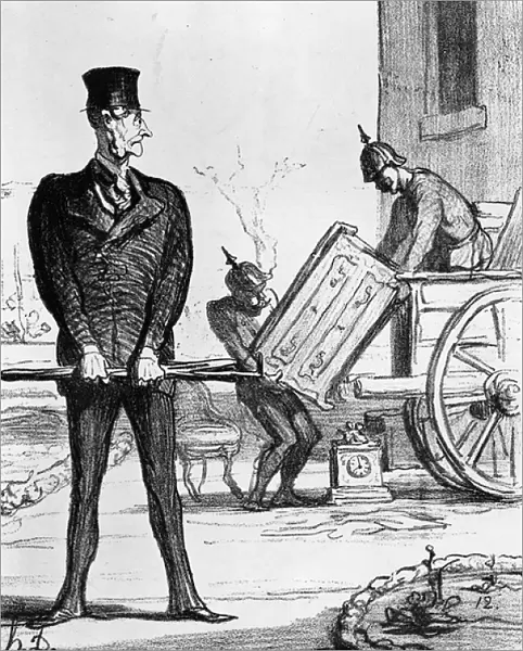The New Victory Chariot, caricature from Le Charivari, 20 February
