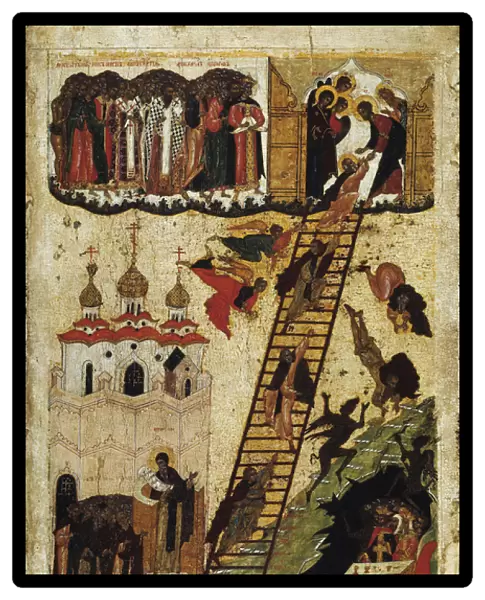 Heavenly ladder of St. John Climacus (tempera on panel)