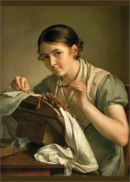The Lacemaker, 1823 (oil on canvas)