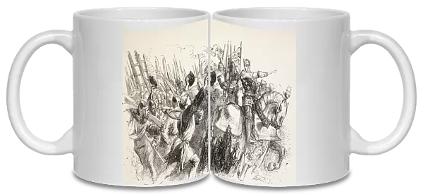 King Henrys forces at the siege of Harfleur, France, 1890 (litho)