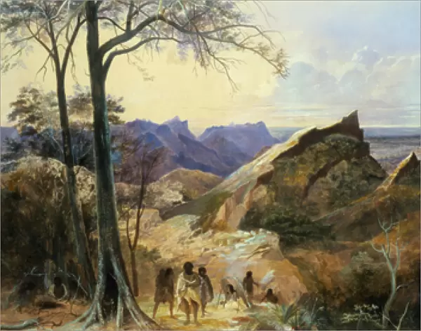 Aborigines in an Australian Landscape