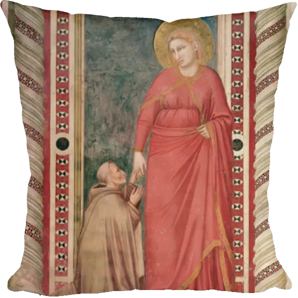 Bishop Pontano kneeling before St. Mary Magdalene, Magdalene Chapel, c. 1320 (fresco)