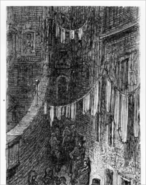 A Street in Whitechapel, from London, a Pilgrimage by William Blanchard Jerrold