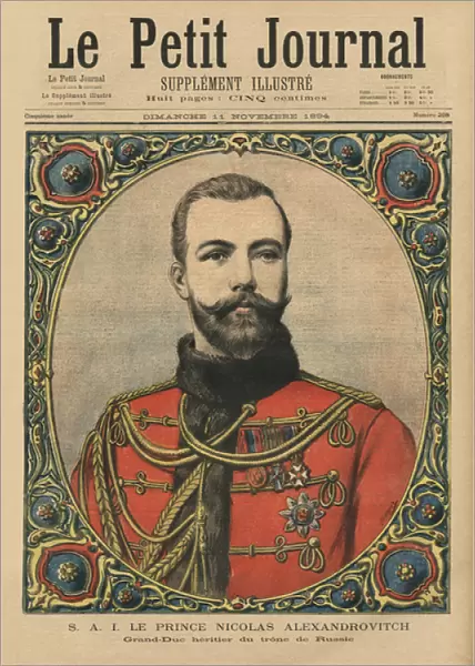 His Imperial Highness Prince Nicholas Alexandrovitch, future Emperor and Tsar Nicholas II
