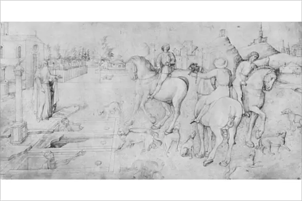 The three dead men and the three living men, from the Jacopo Bellinis Album of drawings