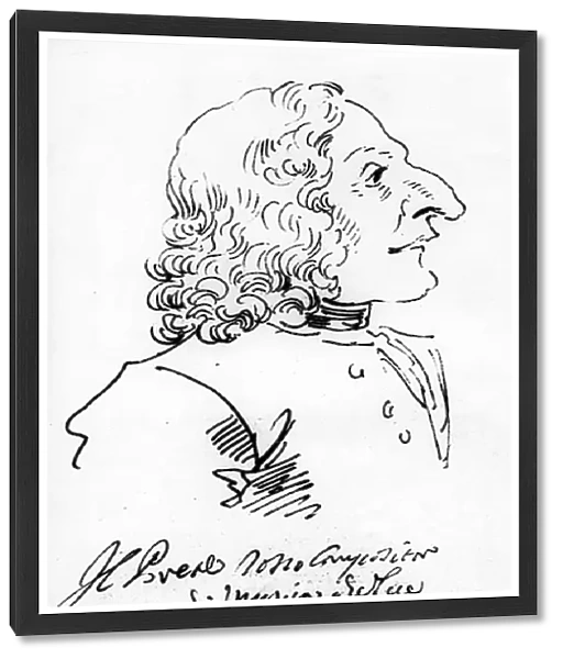 Antonio Vivaldi, 1723 (pen & ink)