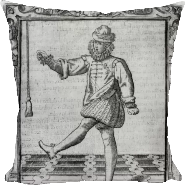 Courtly Dancer, Illustration from Nuvone inventioni di balli by Cesare Negri