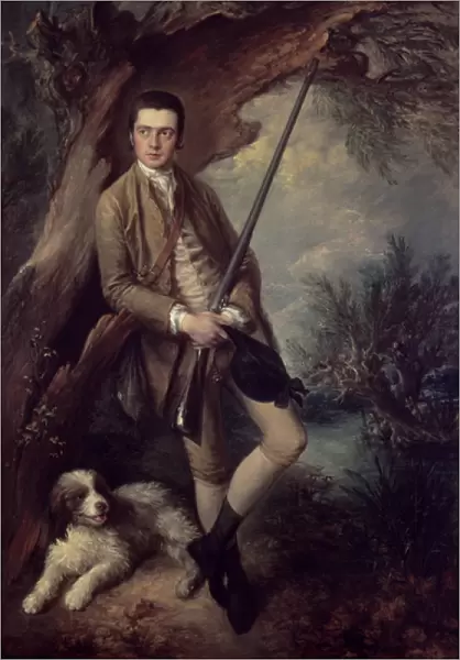 William Poyntz of Midgham and his Dog Amber (oil on canvas)