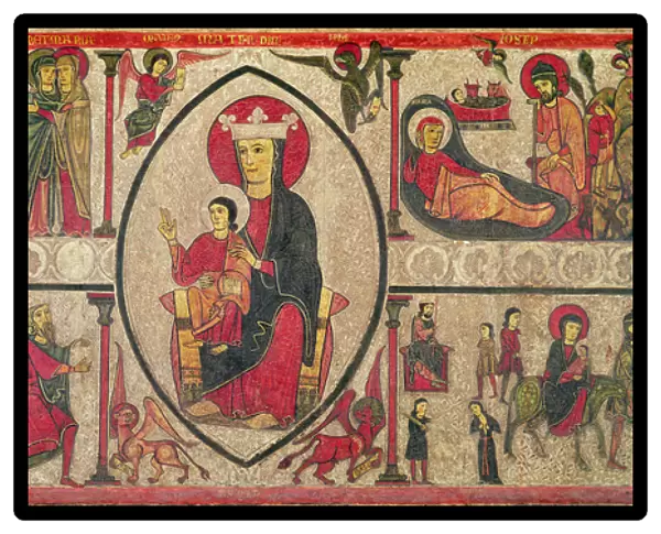 Altar Frontal from the Church of Santa Maria de Cardet, Vall de Boi, Spain, depicting the Madonna