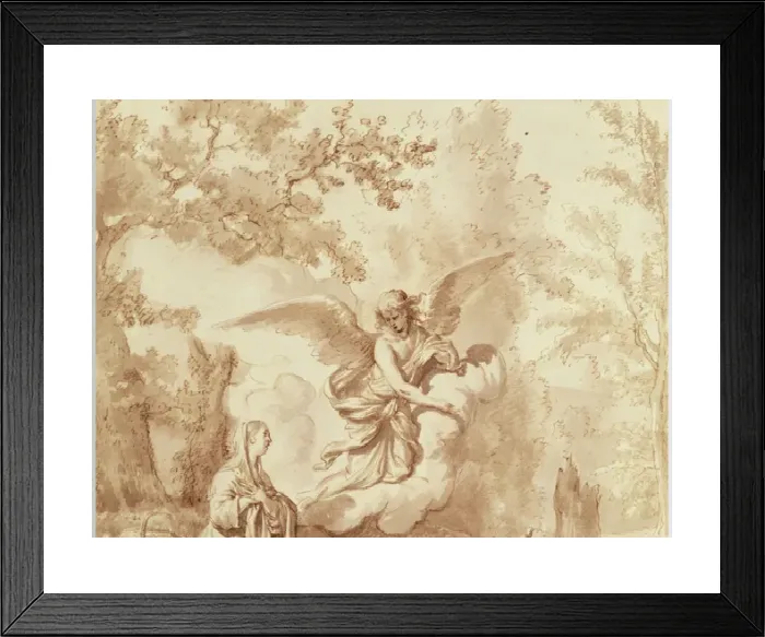 Framed Print : Print of Hagar in the Wilderness, a Dutch drawing Framed Print : Print of Hagar in the Wilderness, a Dutch drawing