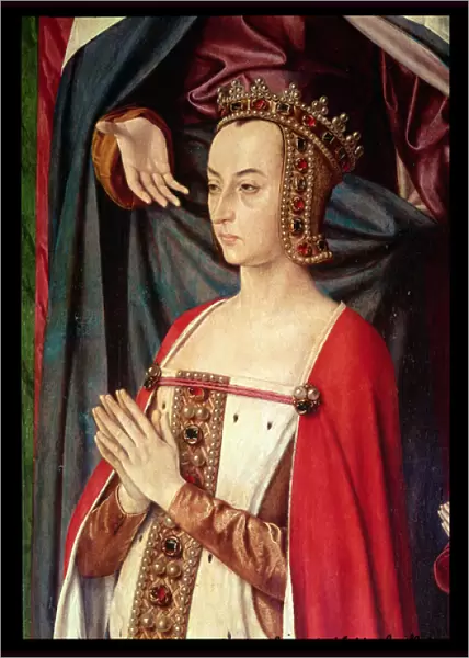 Anne of France, right wing of the Bourbon Altarpiece (detail)