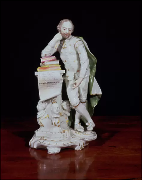 William Shakespeare, based on the monument in Westminster Abbey, c