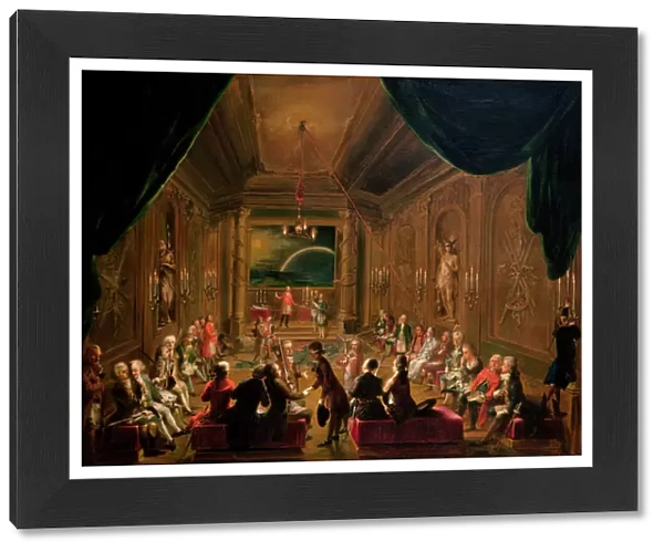 Initiation ceremony in a Viennese Masonic Lodge during the reign of Joseph II, with