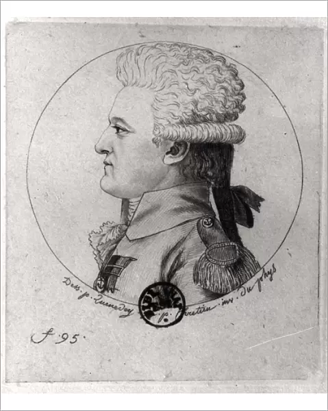 Portrait of Pierre Charles de Villeneuve (1763-1806), engraved by Gilles Louis Chretien