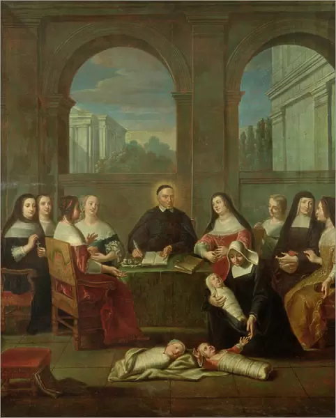 St. Vincent de Paul and the Sisters of Charity, c. 1729 (oil on canvas)