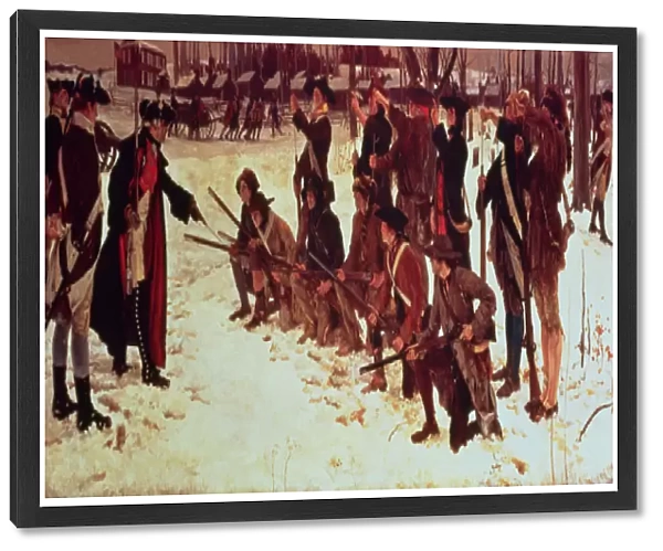 Baron von Steuben drilling American recruits at Valley Forge in 1778, 1911 (oil