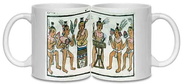Ms Palat. 218-220 Book IX Aztec musicians from an account of Aztec crafts in Central Mexico