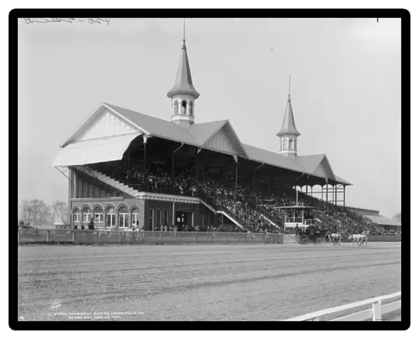 Churchill Downs, Louisville, Kentucky, Derby day, 29th April 1901 (b  /  w photo)