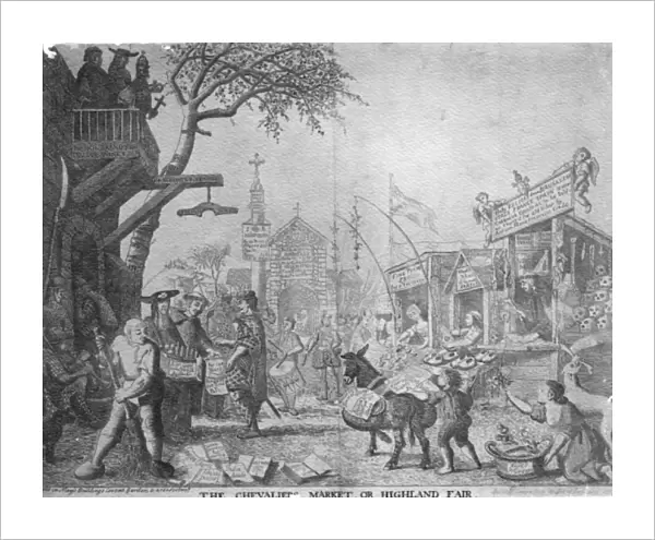 The Chevaliers Market, or Highland Fair, published by George Bickham the Younger