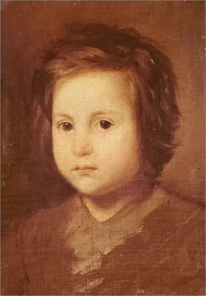Head of a Child, 1650 (oil on canvas)