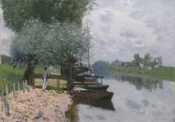 The Seine at Bougival, 1872 (oil on canvas)