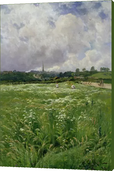 Haymaking (oil on canvas)