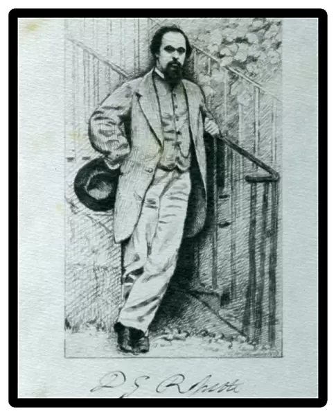 Dante Gabriel Rossetti (1828-82) (b  /  w photo)