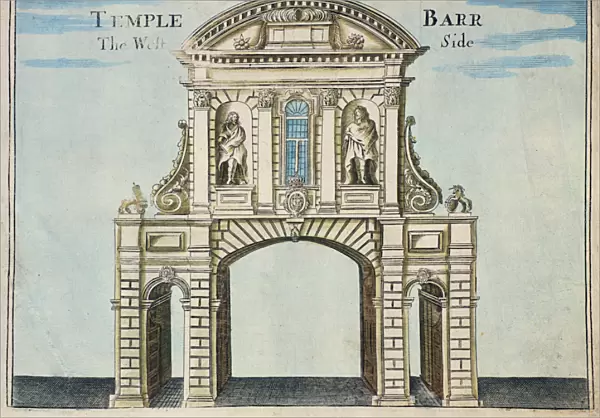 Temple Bar, the West Side, from the Inns of Court from A Book of the Prospects